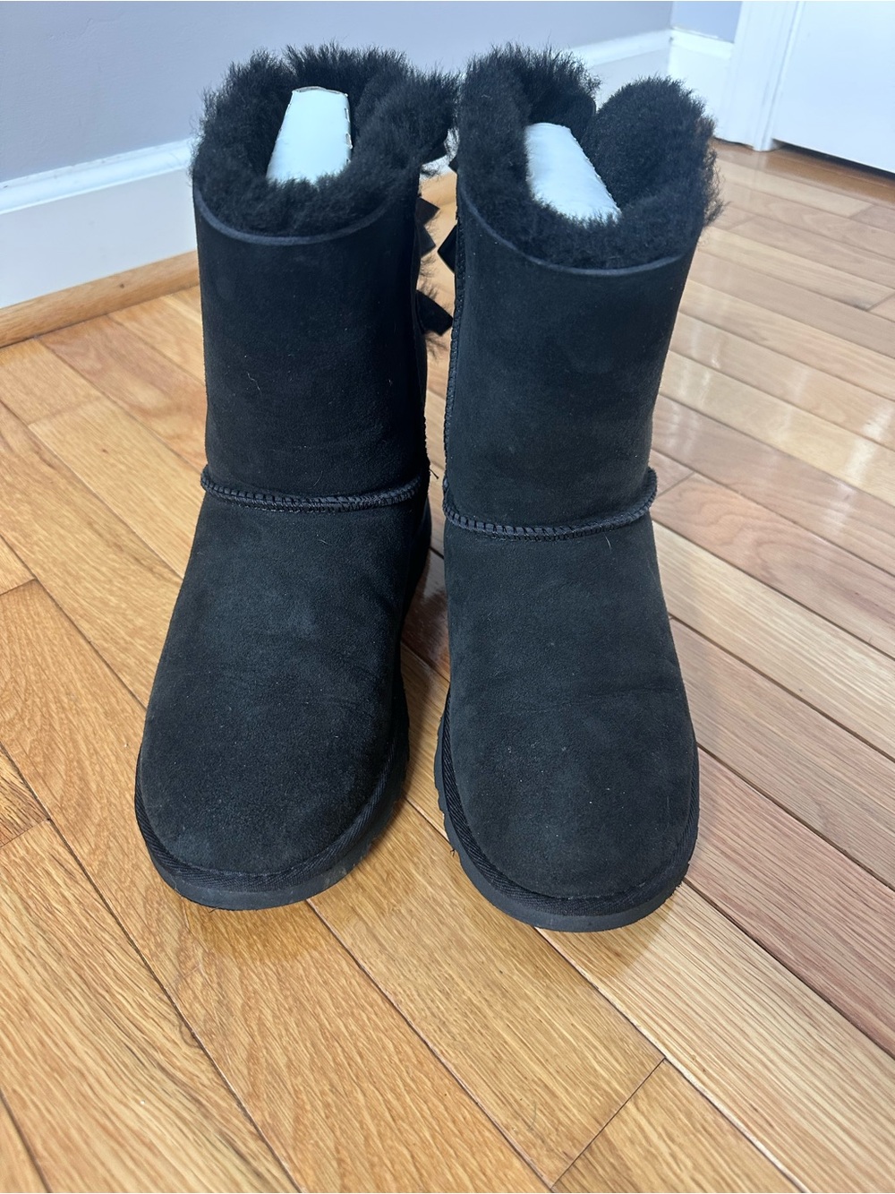 UGG Black Bailey Bow Boots Size 6